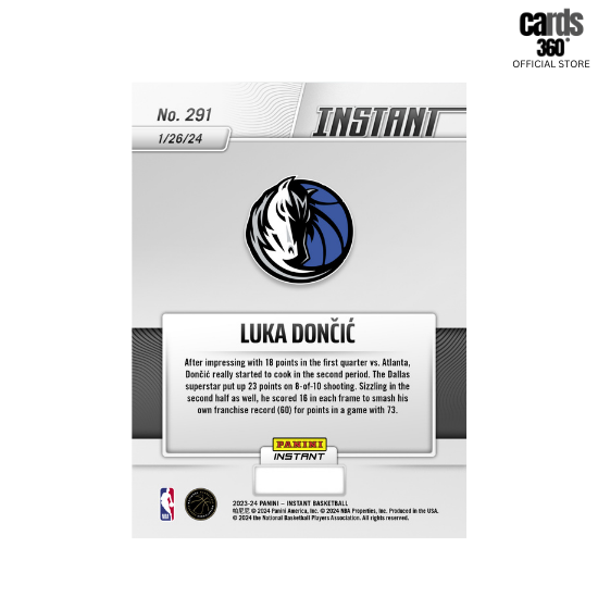 Panini Instant Luka Doncic Trading Cards no.291
