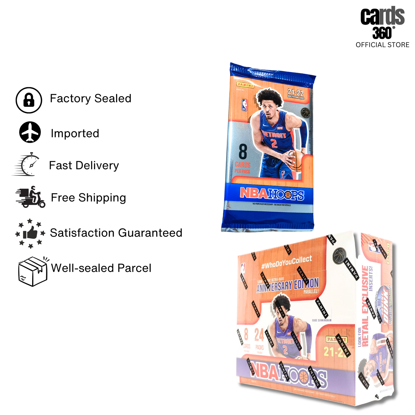 2021-22 Panini NBA Hoops Basketball Retail Box